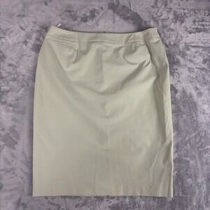 Vintage Louis Feraud Womens Pencil Skirt Size 16 Lined Poly Cotton Blend